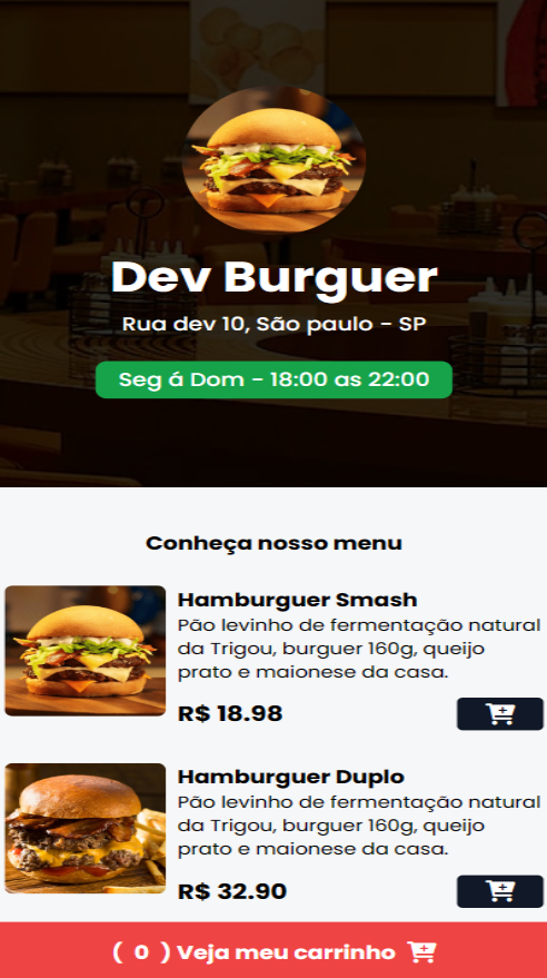 Projeto Cardapio Simples